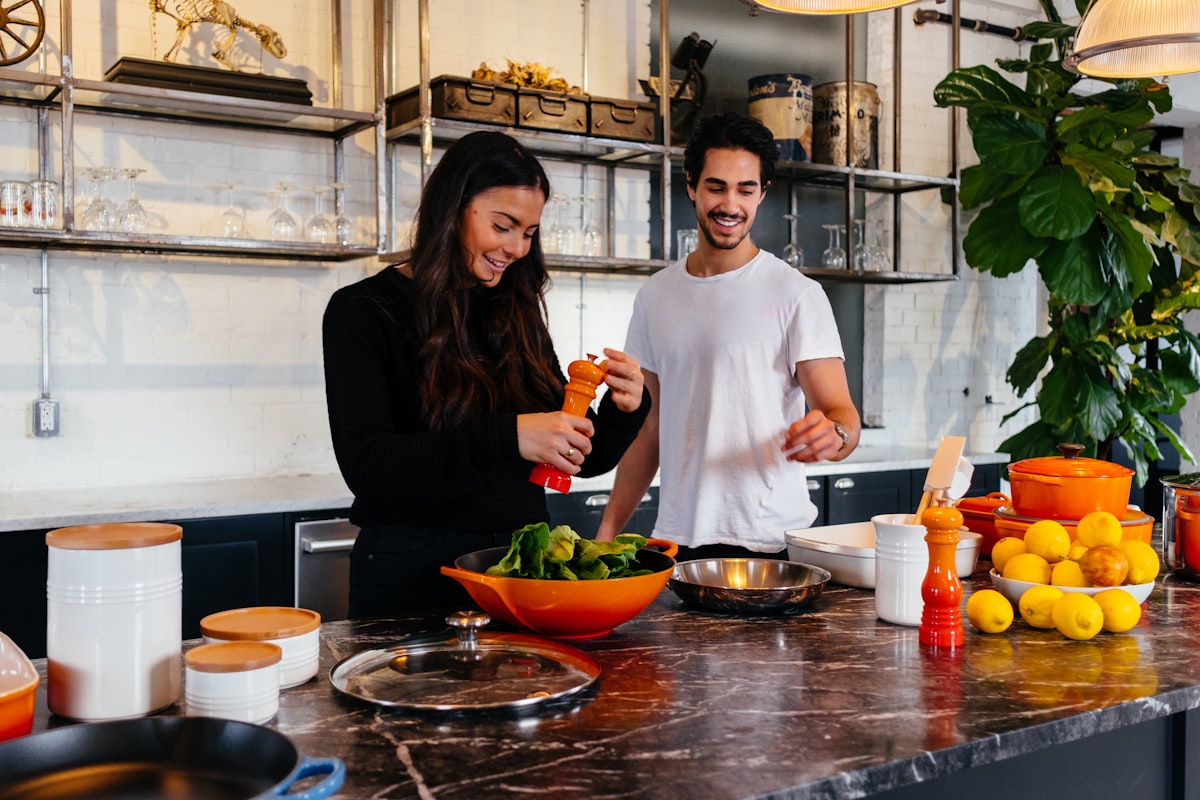 Budget-friendly pasta dish with seasonal vegetables